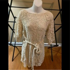 Ark & co. Floral lace cream Sz s dress tunic